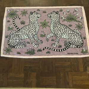 Hermès Paris Leopard Print beach towel.